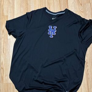 Nike Black T-Shirt with Blue and Orange Logo